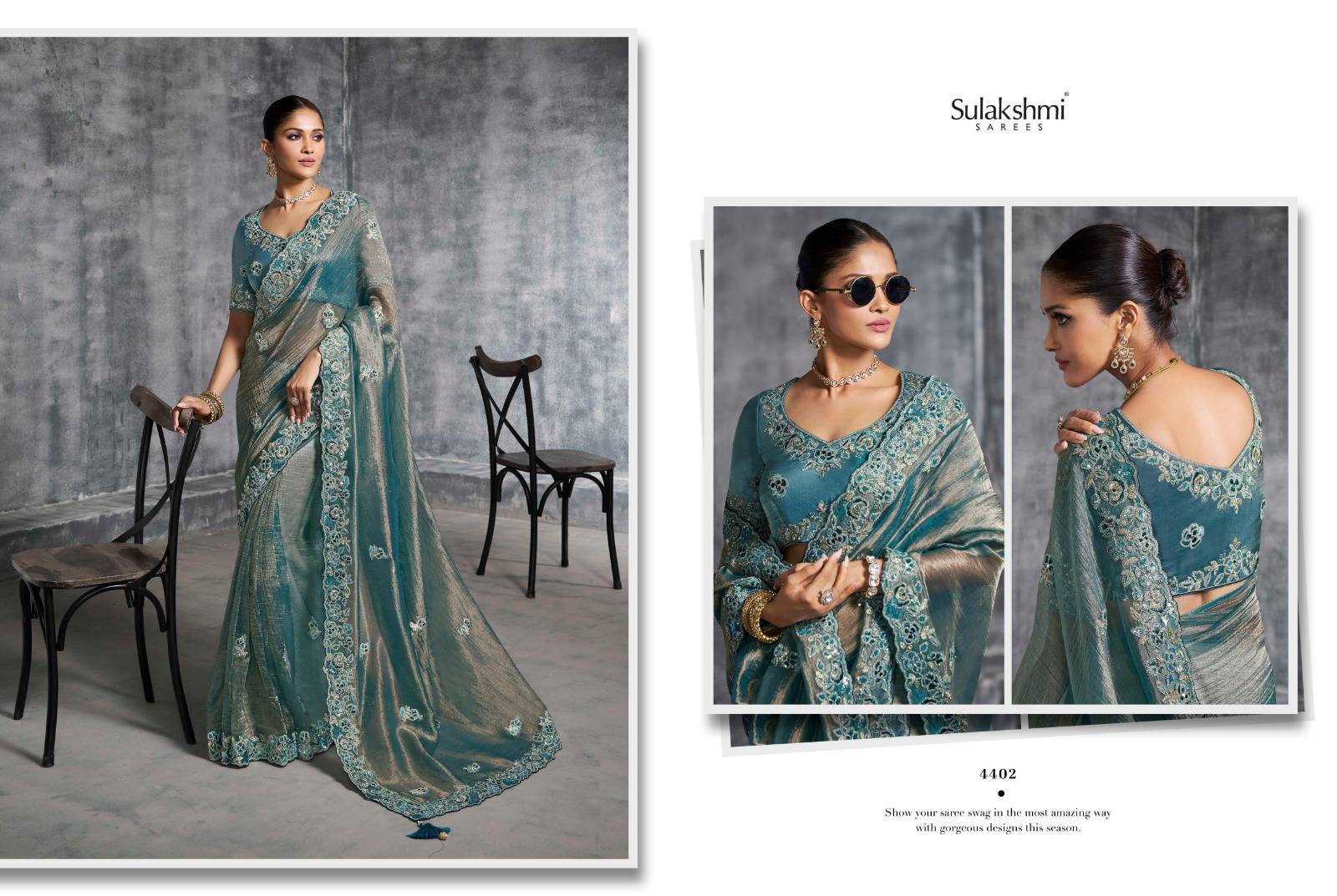 Kashira By Sulakshmi 4401 To 4412 Series Indian Traditional Wear Collection Fancy Colorful Party Wear Premium TissueSaree At Wholesale Price
